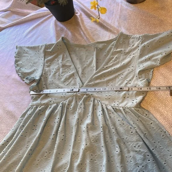 SHEIN Frenchy Butterfly Sleeve V Neck Schiffy Dress size S NWT - Picture 9 of 13